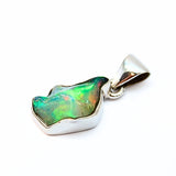 Opal natural form, set in silver