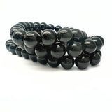 Agat svart, armband 8 mm