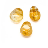 Citrine, small tumbled pendant with a hole