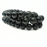 Agat svart, armband 8 mm