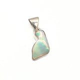 Opal larger stone in sterling silver pendant