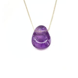 Amethyst, small tumbled pendant with hole
