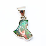 Opal natural form, set in silver