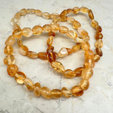 Citrin, fri form sten armband