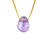 Amethyst, small tumbled pendant with hole
