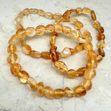 Citrin, fri form sten armband