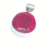 Rubin fasettslipad oval