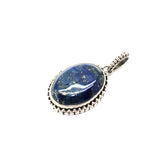 Lapis lazuli, ovalt hänge i silverfiligran