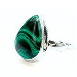 Malachite, top class silver ring