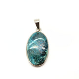 Rainbow moonstone, oval pendant in silver