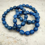 Dumortierit, trumlat armband