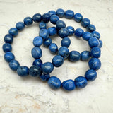 Dumortierit, trumlat armband