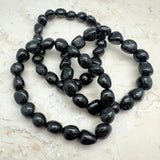 Tourmaline black tumbled stone bracelet