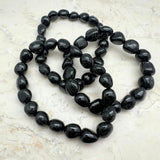 Tourmaline black tumbled stone bracelet