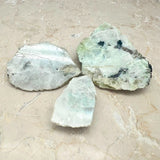 Rainbow moonstone, one side polished slab