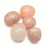Rose quartz, tumbled stone