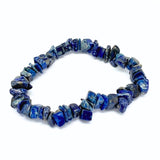 Lapis lazuli A kvalité chipsarmband