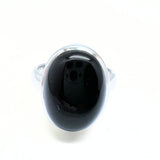 Onyx oval sten i silverring