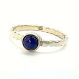 Lapis Lazuli, pieni pyöreä hopeasormus