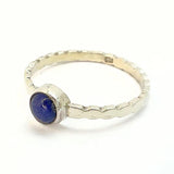 Lapis Lazuli, pieni pyöreä hopeasormus
