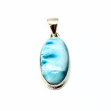 Larimar unique stone in silver pendant