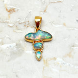 Opal - three stones in gold