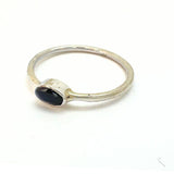 Onyx silverring oval liggande sten