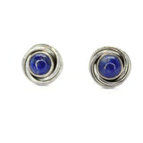 Lapis Lazuli, stiftörhänge med silverram