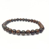 Bronsit, rund 6 mm stenarmband