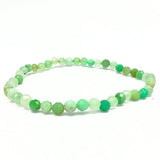 Chrysoprase AA, fasettikristalliranneke 4mm