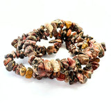 Jaspis, leopardskin chipsarmband