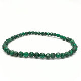 Malakit, fasetterat armband 4 mm