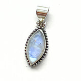 Rainbow moonstone, pendant with filigree