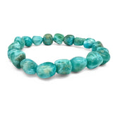 Larimar armband med trumlade stenar