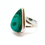 Malachite, top class silver ring