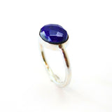 Lapis Lazuli fasetterad sten i silverring