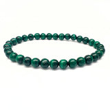 Malakit, rundslipat armband 6 mm