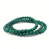 Malakit, rundslipat armband 6 mm