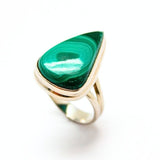 Malachite, top class silver ring