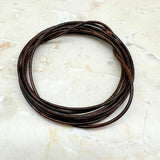 Läderrem, svart 1 mm