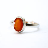 Karneol, silverring