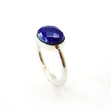 Lapis Lazuli fasetterad sten i silverring