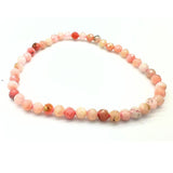 Rosa opal, fasettslipat armband 4 mm