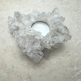 Candle rock crystal cluster