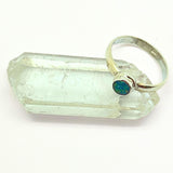 Opal ring with silver edge