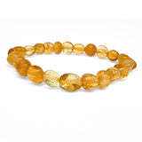 Citrin, fri form sten armband