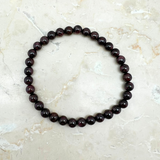 Granat armband med runda pärlor 6 mm