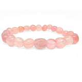 Rose Quartz free form tumbled bracelet