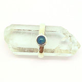 Opal ring with silver edge