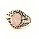 Rosenkvarts, ring silver filigran